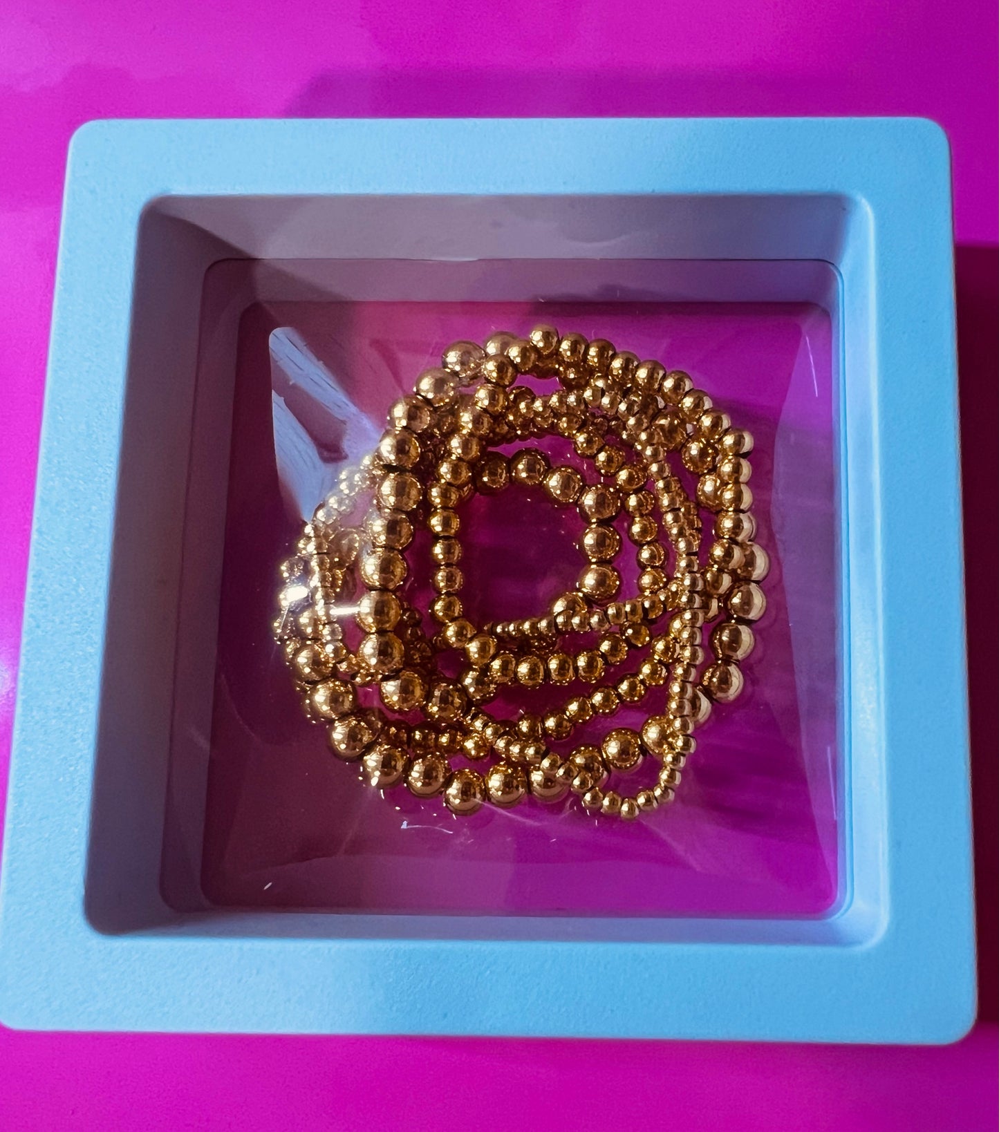 18K gold plated bracelets (set of 3)