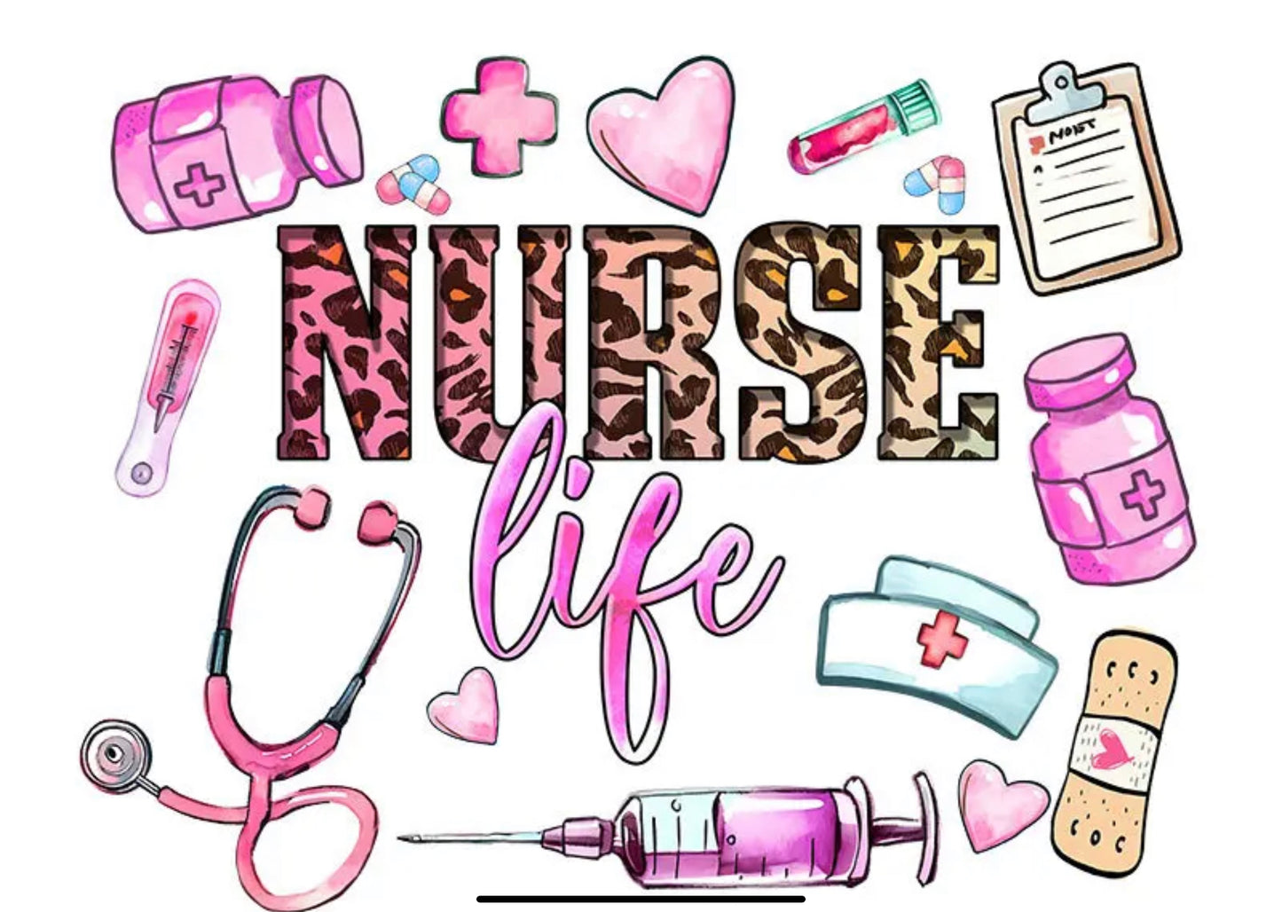 Nurse Life themed short Sleeved t-shirt