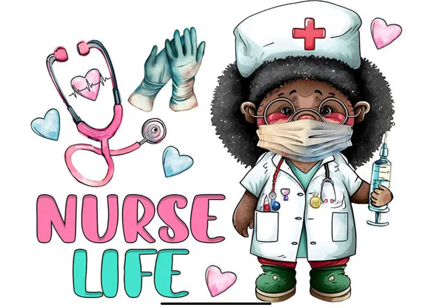 Nurse Life themed short Sleeved t-shirt